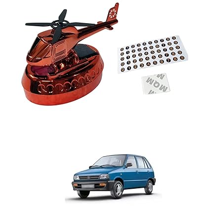 PRIKNIK Solar Energy Rotating Car Perfume with Long Lasting Organic Fragrance, Feel-Good Premium Car Air freshener Compatible with M-aruti S-uzuki 800