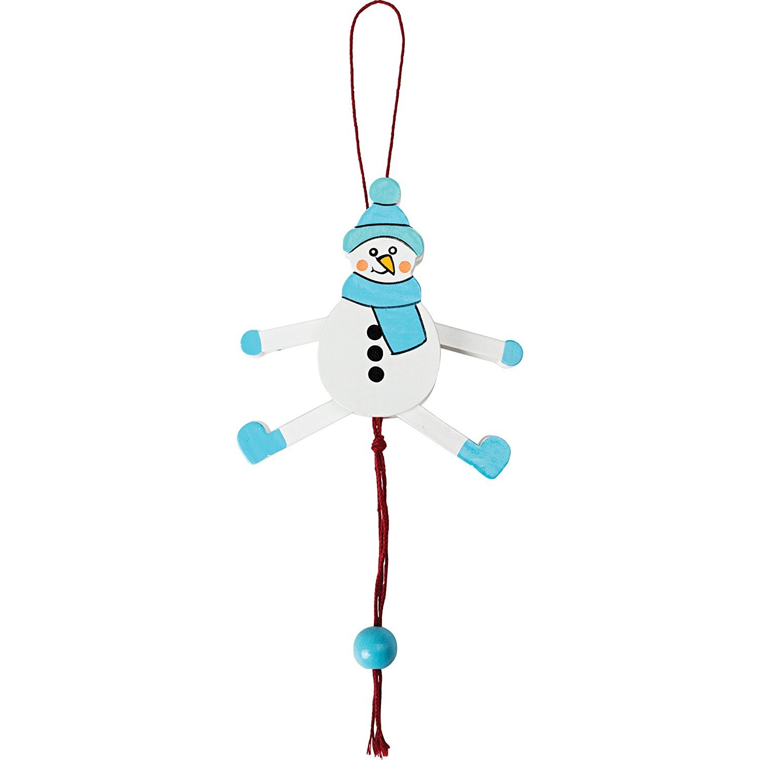 Personalised Jolly Jumping Jack Decoration Ornament Bauble with laser engraved name (Snowman)