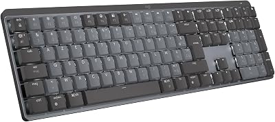 Logitech MX Mechanical Clavier Sans Fil Rétroéclairé Performant | Boutons Tactiles Silencieux, Rétroéclairage, Bluetooth, ...