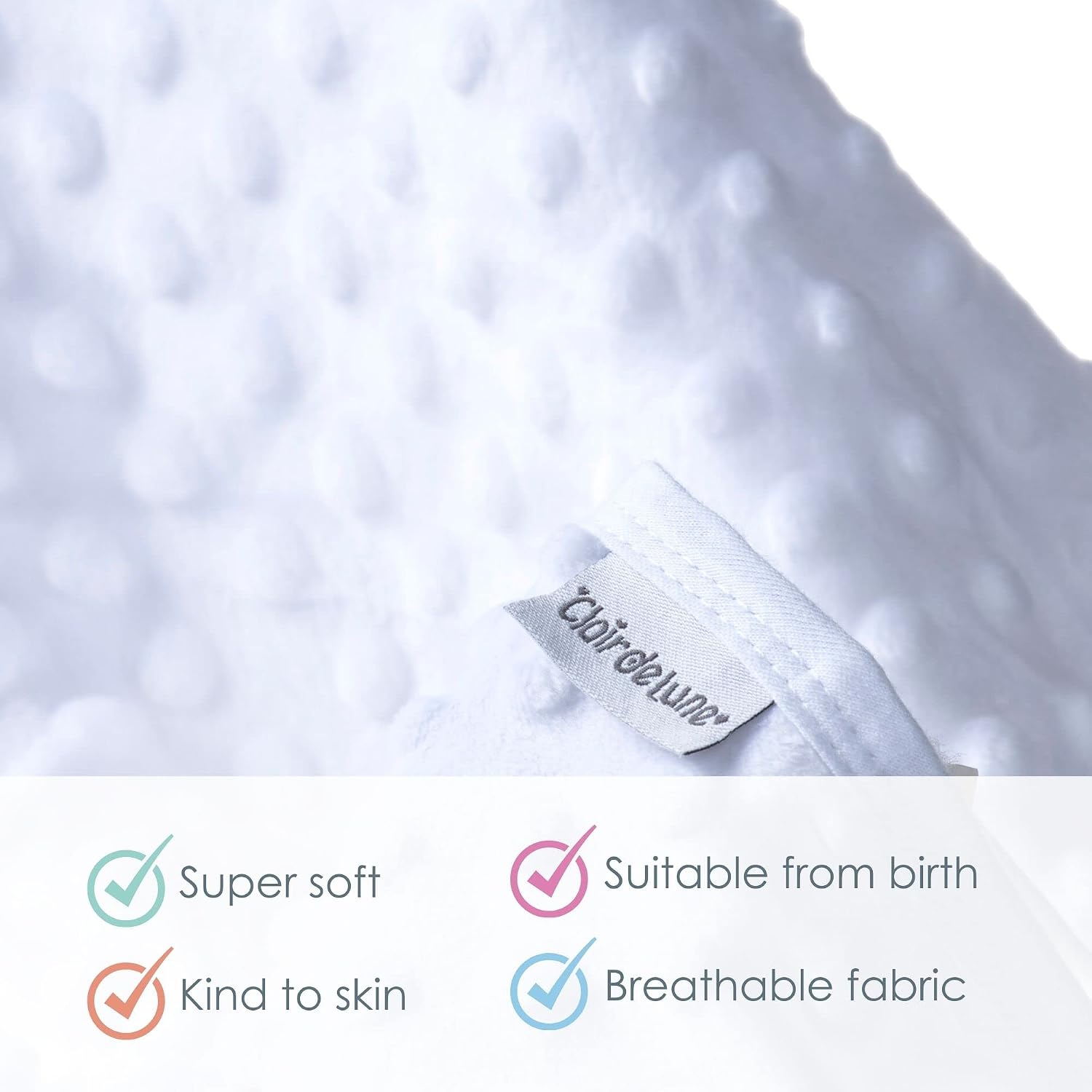 Clair de Lune Dimple Blanket (White)