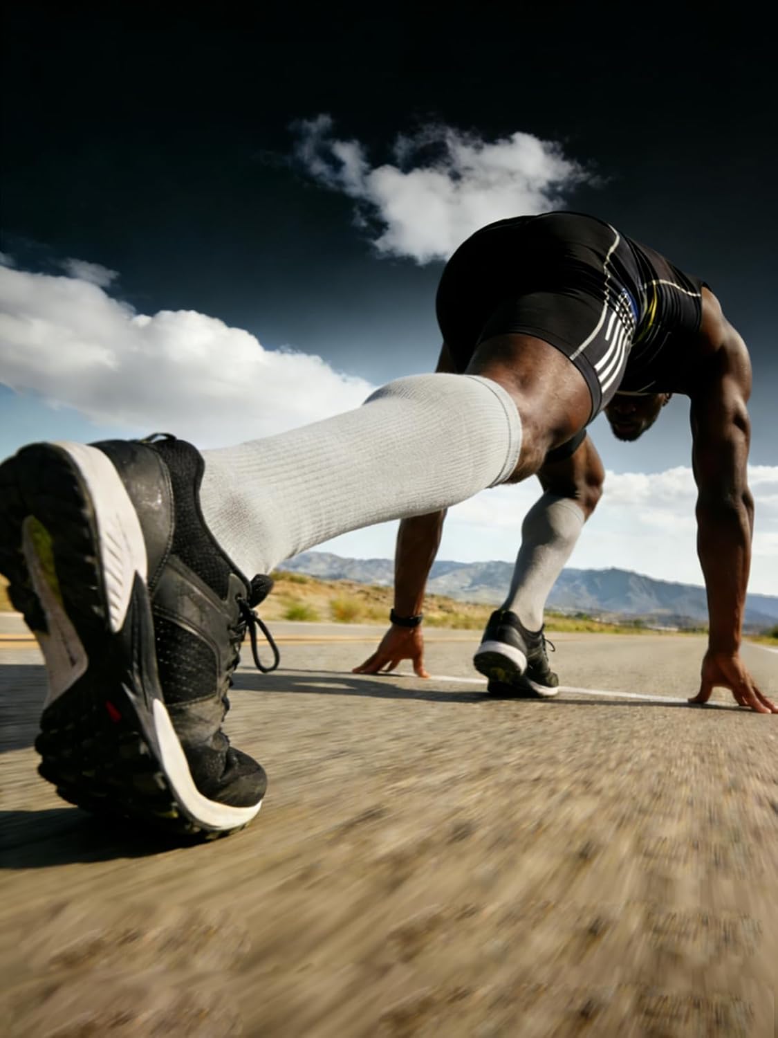 3 Pairs Women & Men's Compression Socks 15-20mmHg Support Stockings - Image 2