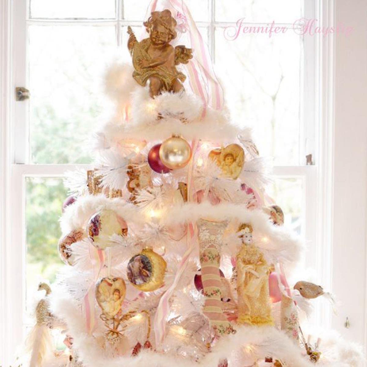 Plumes blanches duveteuses Boa DIY Arbre de Noël Autruche Plumes Ruban Mariage Robe Décoration Plumes pour Artisanat 2M-180 g