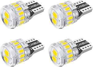 T10 LED 爆光 ホワイト 4個 キャンセラー内蔵 LED T10 車検対応 3030+3014LEDチップ18連 DC12V車用 ポジション/ライセンスランプ/ナンバー灯/ルームランプ (4個セット)