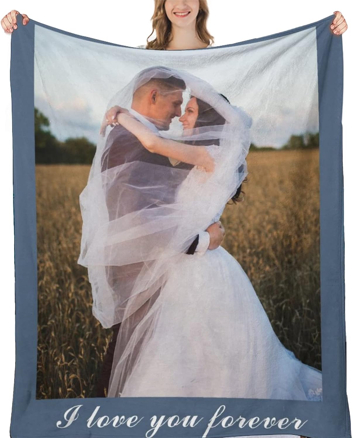 UNXUECO Custom Blankets with Picture Personalized Collage