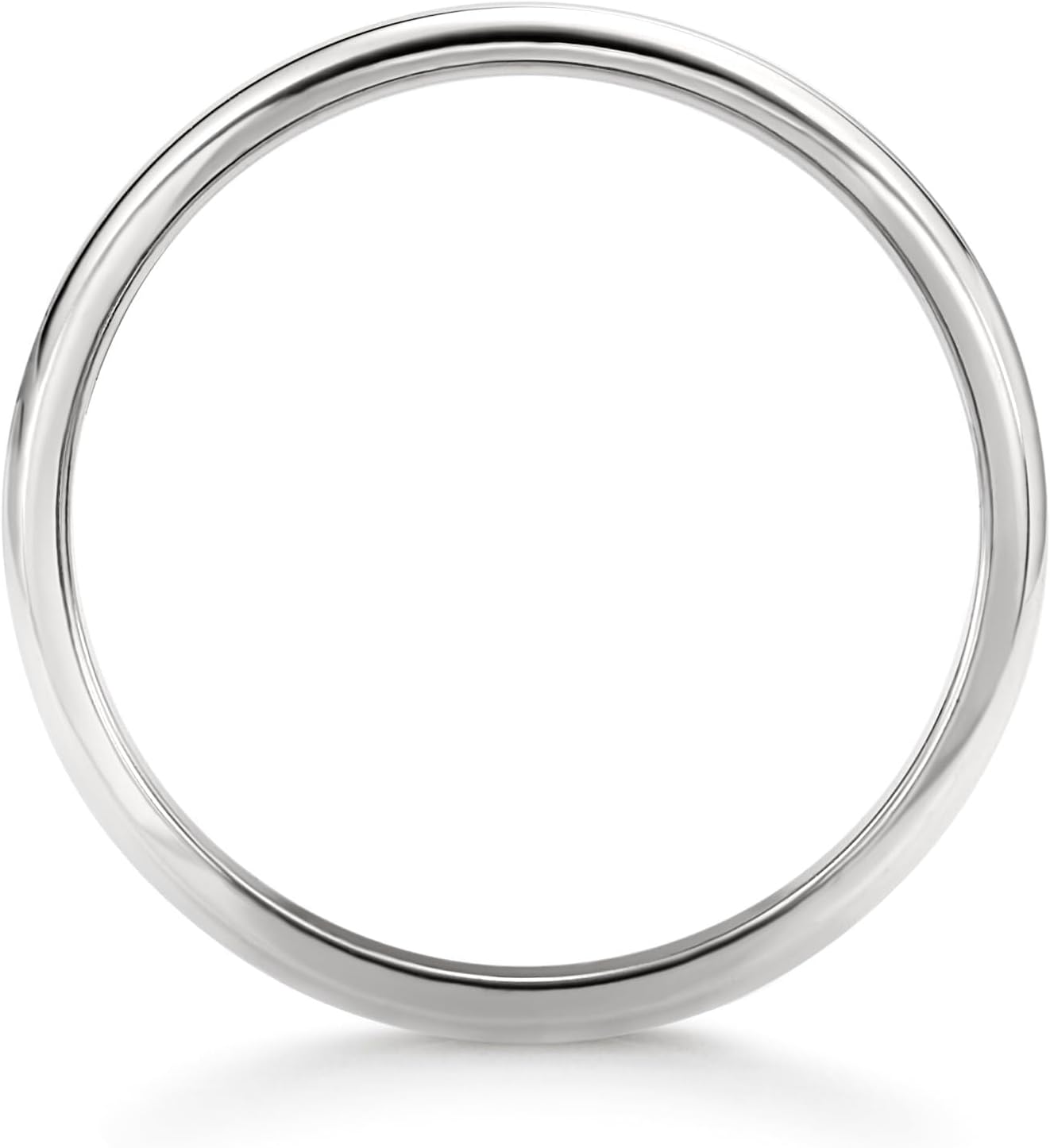 Amanda Rose Collection Women's Solid Gold Wedding Band & Stacking Ring, 2mm, High-Polish, Classic Fit, Genuine 10K or 14K Yellow Gold or White Gold (Stamped for Authenticity), Available in Sizes 4-14