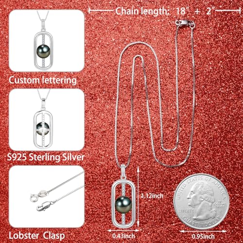 Gifts for Women Wife-Tahitian-Black-Pearl-Necklace-Gift for Wife Wedding Birthday Anniversary Jewelry-Mothers Day Gifts for Mom-Her Valentines Day Christmas Day Gifts - Image 5