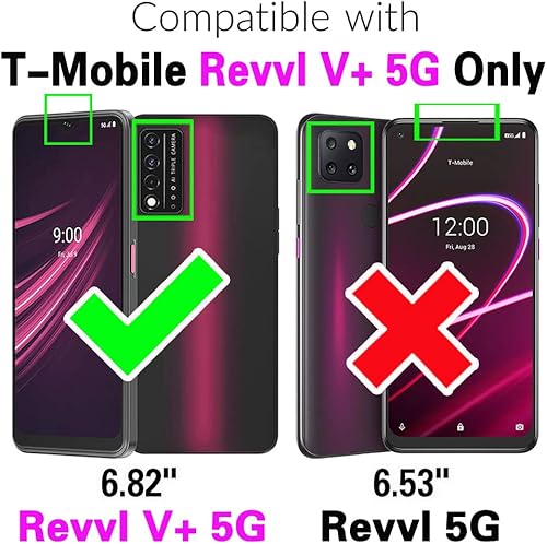 Miniatura 2 de Asuwish Funda para teléfono T-Mobile Revvl V+ 5G con protector de pantalla y tarjetero Bling Glitter Cell Tmobile RevvlV+5G T Mobile Revell V+5G TCL