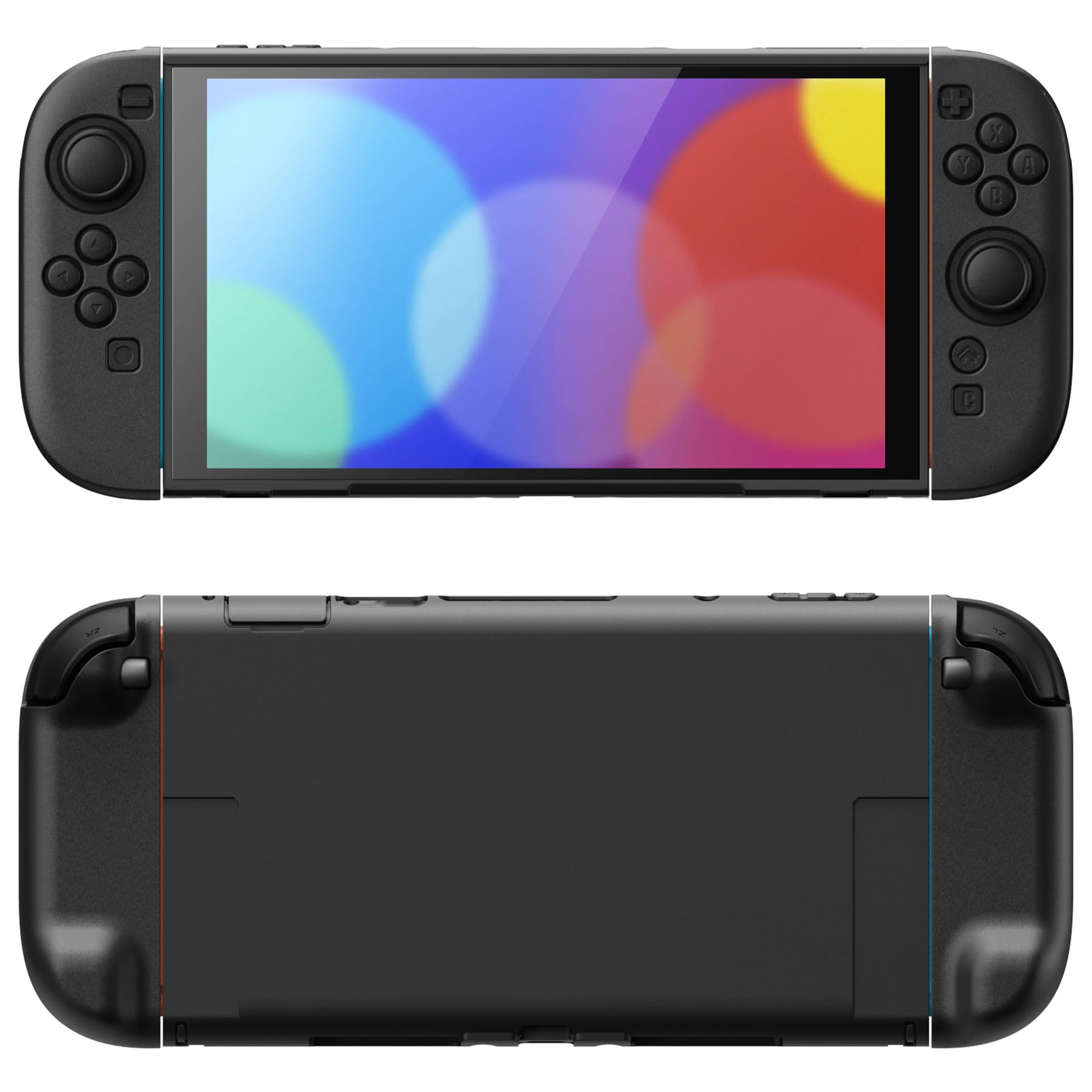 PlayVital Protective Case for Nintendo Switch 2 with Extra Stand & Thumb Grip Caps | Split Design, Dockable Hard Shell Cover for Nintendo Switch 2 | Solid Color Series, Black