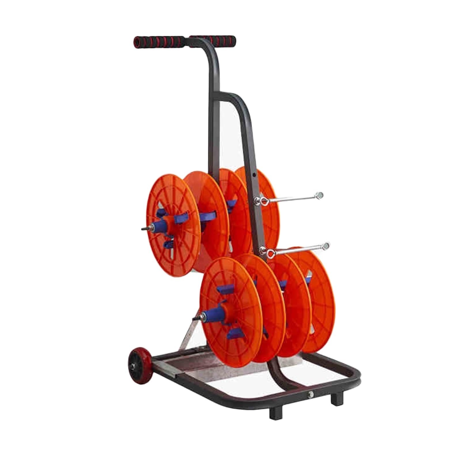 WDSOPK Wheeled Spool Stand 4 Axis, Rolled Steel Wire/Cable Distributor Heavy Duty Conduit Display And Storage For Electrical Industrial And Retail Use