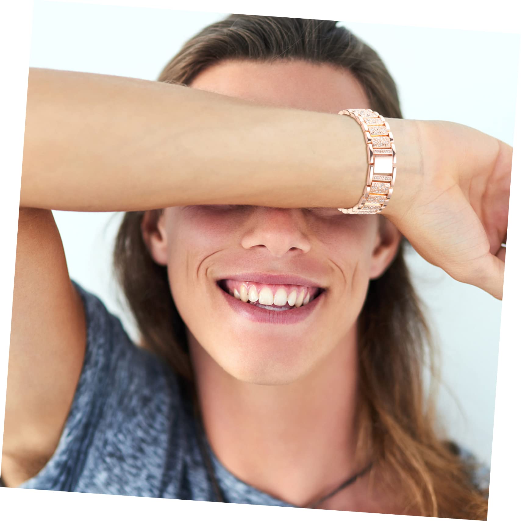 HOMSFOU Galaxywatch Bling Banda De Reloj Inteligente Correa Ajustable Relojes Inteligentes Bandas De Reloj Inteligente Correa De Reloj Bandas De Correa De Reloj Oro Rosa