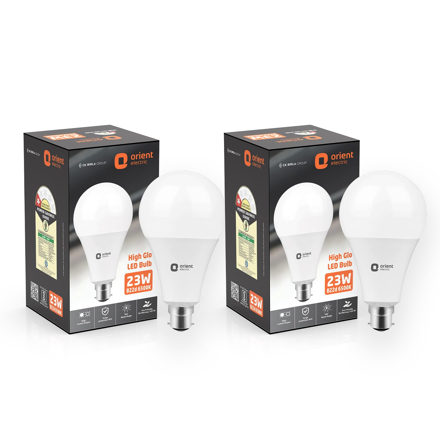 Orient Electric Eternal Shine LED Bulb 23W, B22d Cap, 6500K (Pack of 2)-image-8