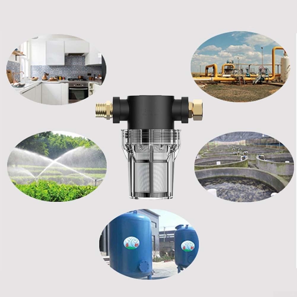 HpLive Gartenschlauch Filter mit 80 Mesh Edelstahlsieb DN15 1/2 Zoll Anschluss Hochdruckreiniger Wasserfilter für Gartenbewässerung