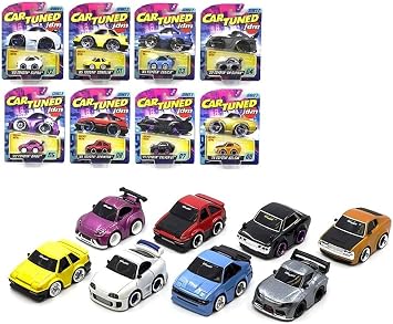 Diecast Model Car Compatible with CarTuned 164 JDM Tuners Series 2 Assortment of 8 Pieces Cars, 558675-XX1 Factory Seal Case