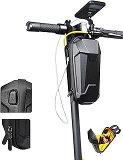 KALLAK 4L E Scooter Tasche mit USB Ladeanschluss| Große Kapazität e Roller Lenkertasche | wasserdichte Flexible Hartschalen | Ideales e Roller zubehör