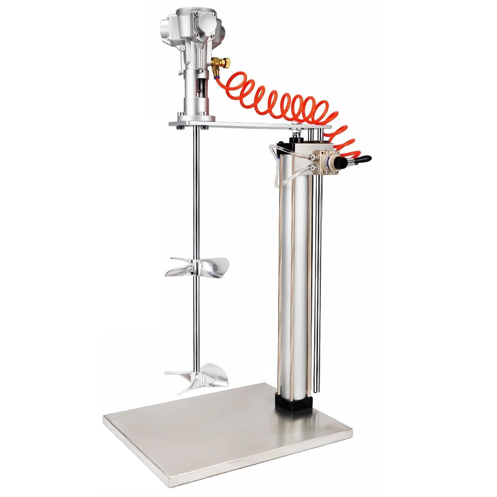 Mezclador Neumático De Pintura con Soporte, Impulsor Neumático De Acero Inoxidable, Elevación Automática, Agitador Neumático para Materiales De Recubrimiento De Pintura.,