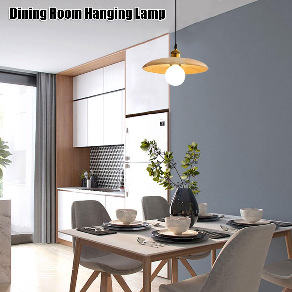 Japanese-Style Wooden Chandelier, Creative Hat-Shaped Hanging Lamp Shade, E27 Base Single-Head Pendant Light, Balcony Or Porch Decorative Ceiling Lighting Fixtures