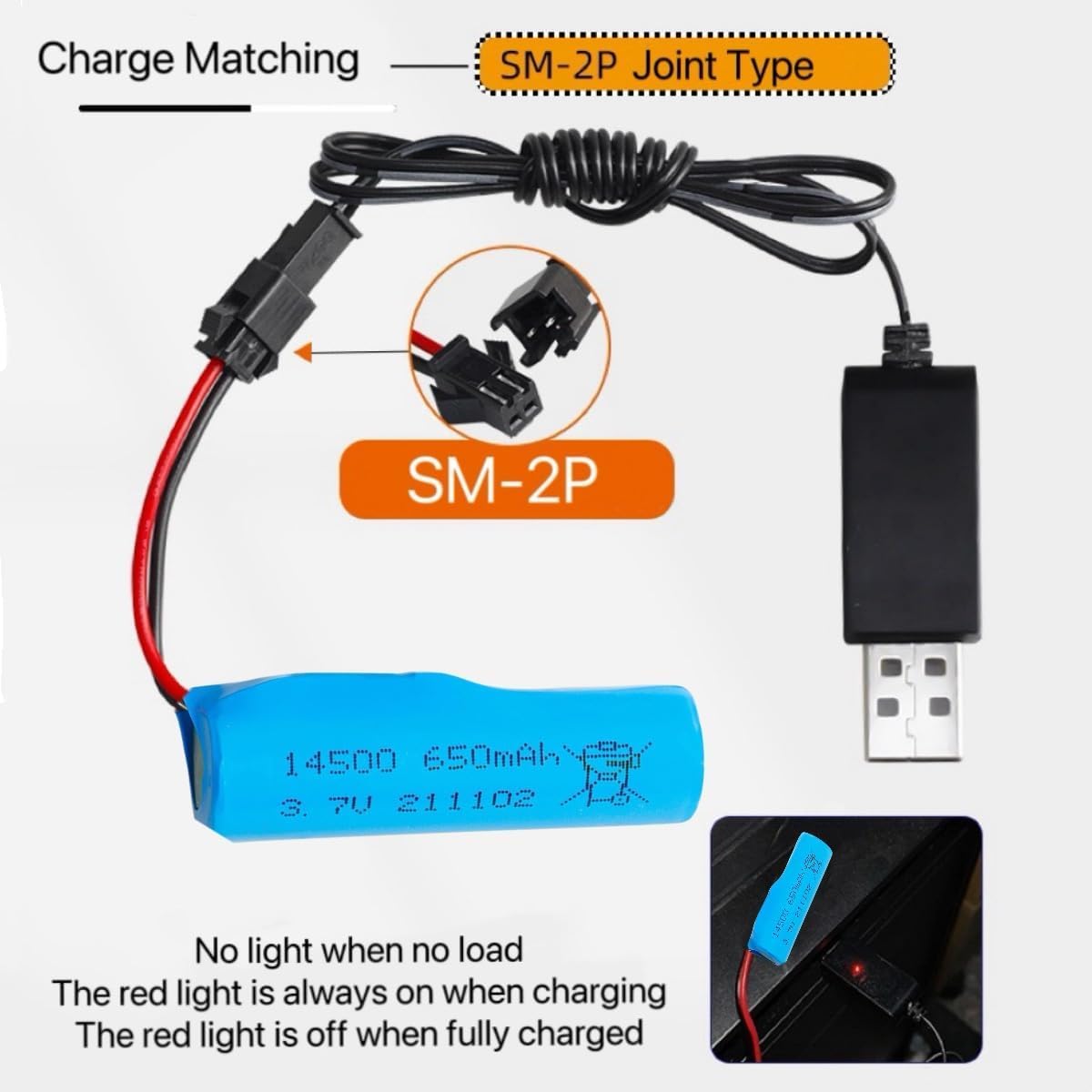 3,7 V RC Car Battery 650 mAh akumulator litowo-jonowy SM-2P Joint do dwustronnego RC Stunt Car RC Car RC Boat Tumbling Amphibious RC Car RC Truck i C63 E35 DE38 DE40 DE50 DE55 i USB