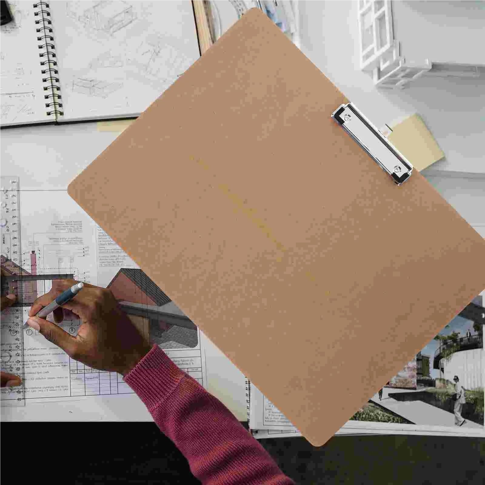 Folder schowka, zwinięty karton 2 szt. Tablica do pisania ze sklejki, klips do dokumentów, przechowywanie z metalowymi klipsami, uchwyt na teczkę biurową