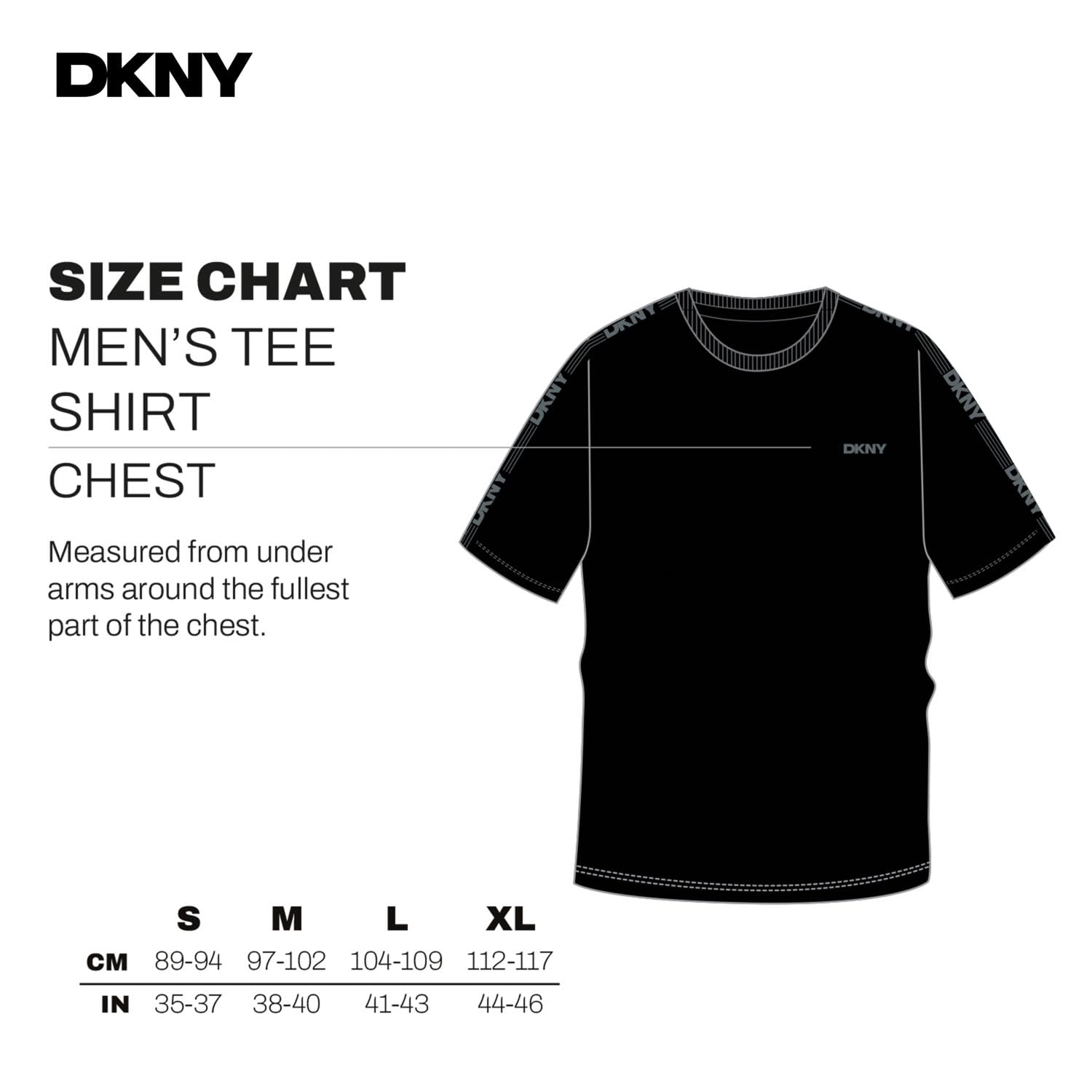 DKNY Herren Men’s T-Shirt, Designer Loungewear Short Sleeve Cotton Top with Branded Side Stripe T-Shirt