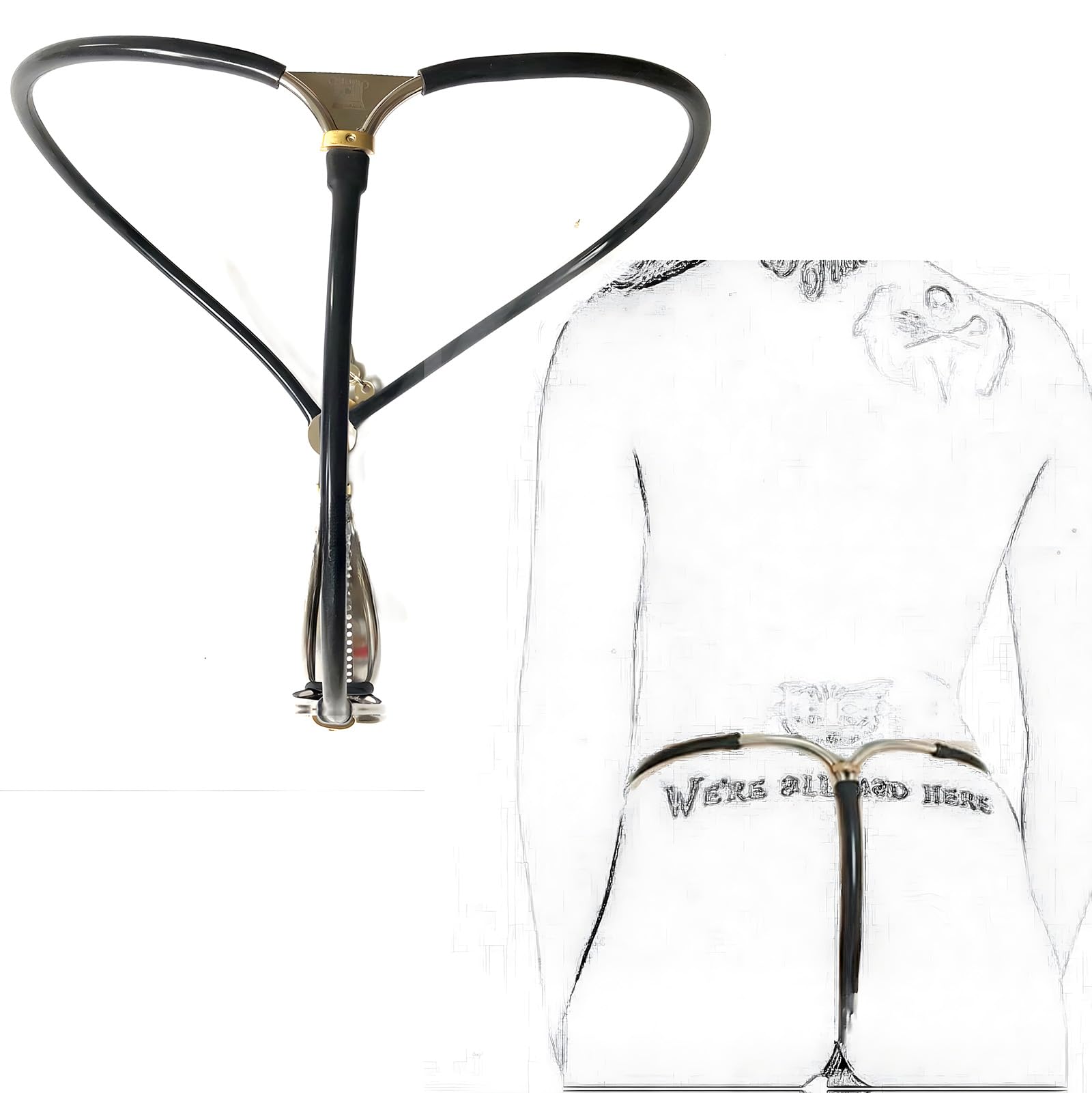 Ceinture de chasteté invisible femme acier inoxydable verrouillable culotte bondage T jouets sexuels