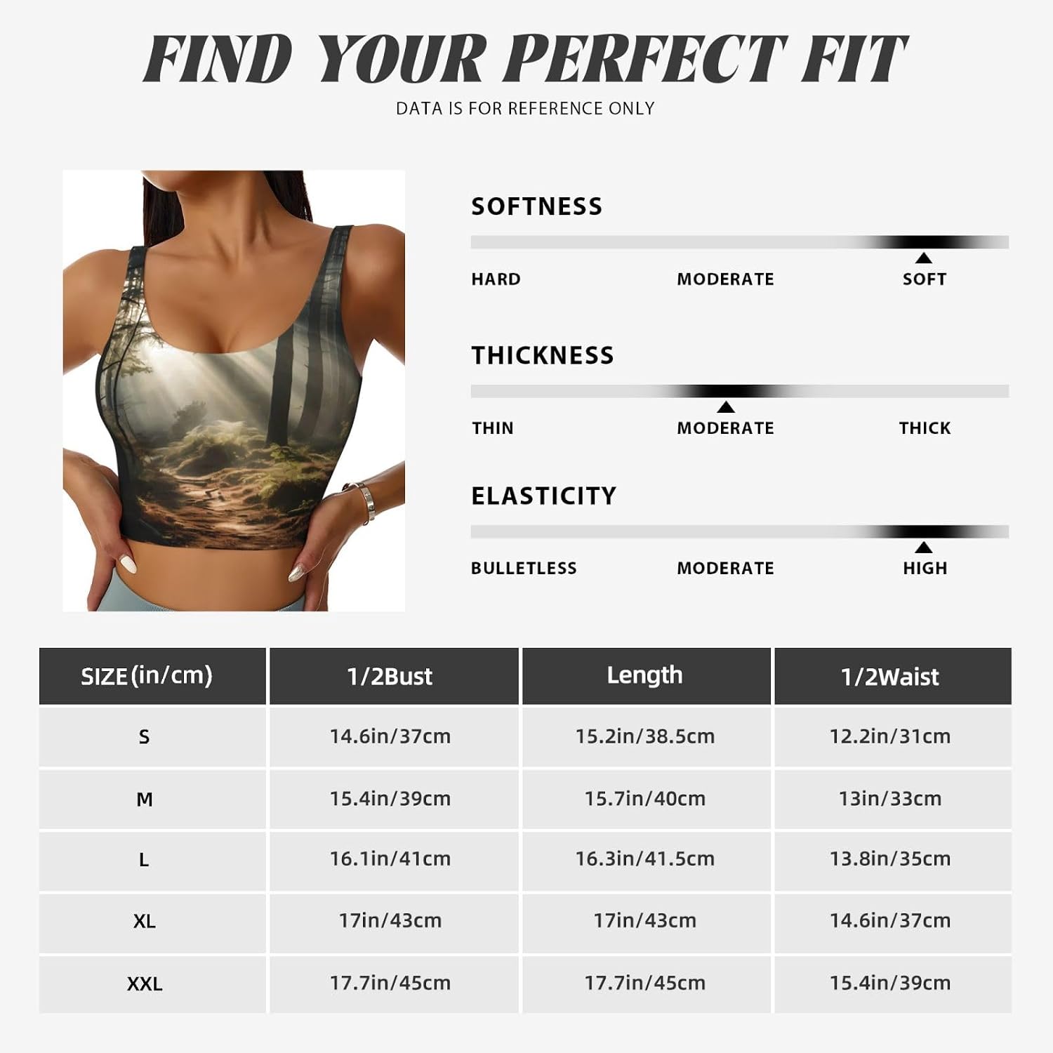 Light in the Forest Printed Women's Sports Vest, Suitable for Yoga, Pilates and Fitness Training -