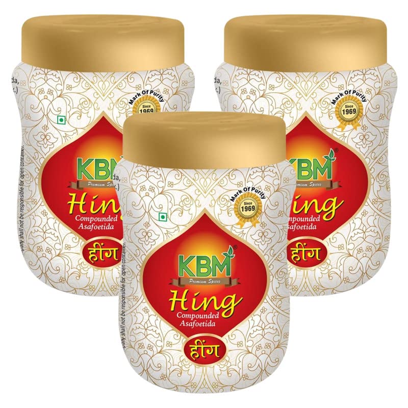 KBM Premium Spices Asafoetida Hing/Hing Jar 50g - Pack of 3 / Hing Compound Asafoetida/Kadak Hing Tadka (B0BXX7HXDV) Amazon Price History, Amazon Price Tracker