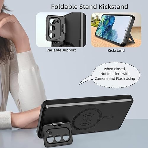 Miniatura 2 de Funda diseñada para Galaxy S20 FE compatible con protector de lente de cámara, soporte de anillo de cámara integrado, funda resistente a prueba de