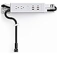 Drawer Outlet Kit with PD 20W USB-C Fast Charging Station(2), AC(TR)(15Amp) Outlets(2), (14 AWG) Power Cable, Aluminum Cord Management Arm for Wide Drawer Bathroom Kitchen Bedroom Offices Cabinets