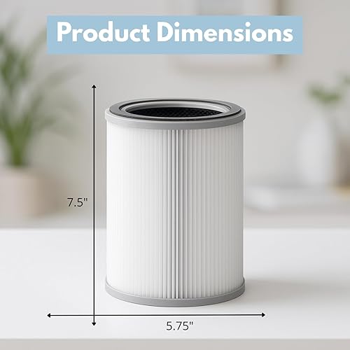 Miniatura 2 de Nispira 3 en 1 True HEPA con filtros de repuesto de carbón activado, compatible con TOPPIN TPAP001 Purificador de aire Comfy Air C2, 3 paquetes