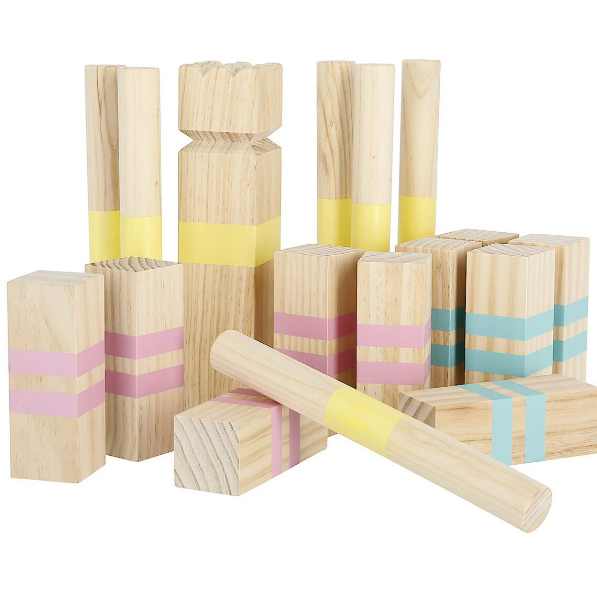 Clas Ohlson ® Kubb Outdoor Game Garden BBQ Camping Picnics with Wooden