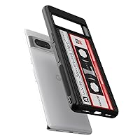 Vista 3 de Cassette Tape Black Red Personalized Black Rubber Phone Case Compatible With Google Pixel 9a, 9 Pro, Pixel 9, Pixel 9 Pro XL, Pixel 8a, Pixel 8 Pro