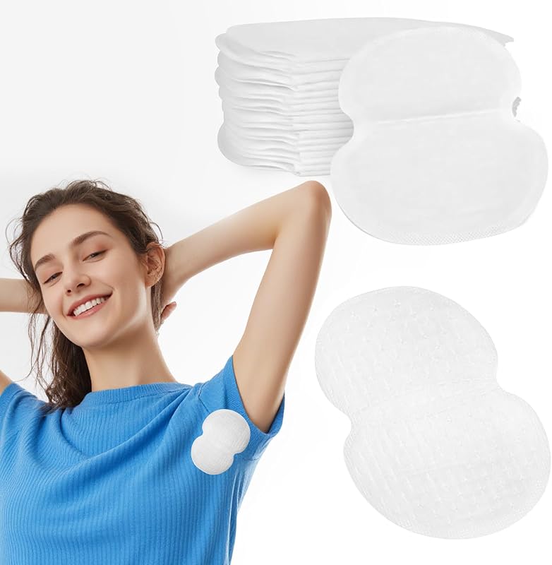 80 almohadillas para el sudor de axilas para debajo de los brazos, comodidad extra, para hiperhidrosis, para hombres y mujeres, no visibles, protectores/protectores desechables para axilas