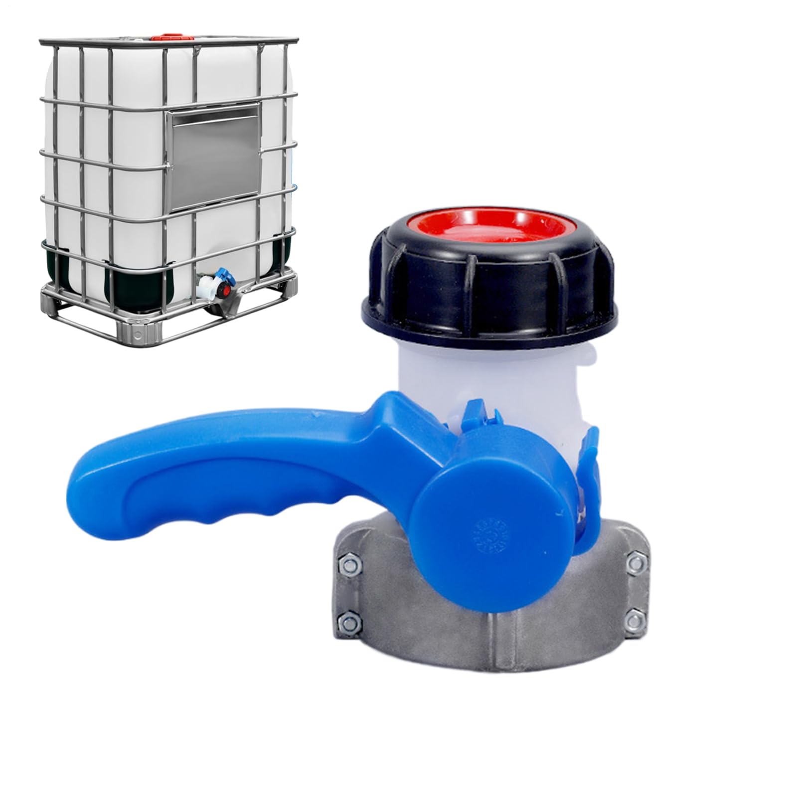Adaptador para tanques de transporte que elimina fugas en depósitos de agua con rosca de 6.1 cm