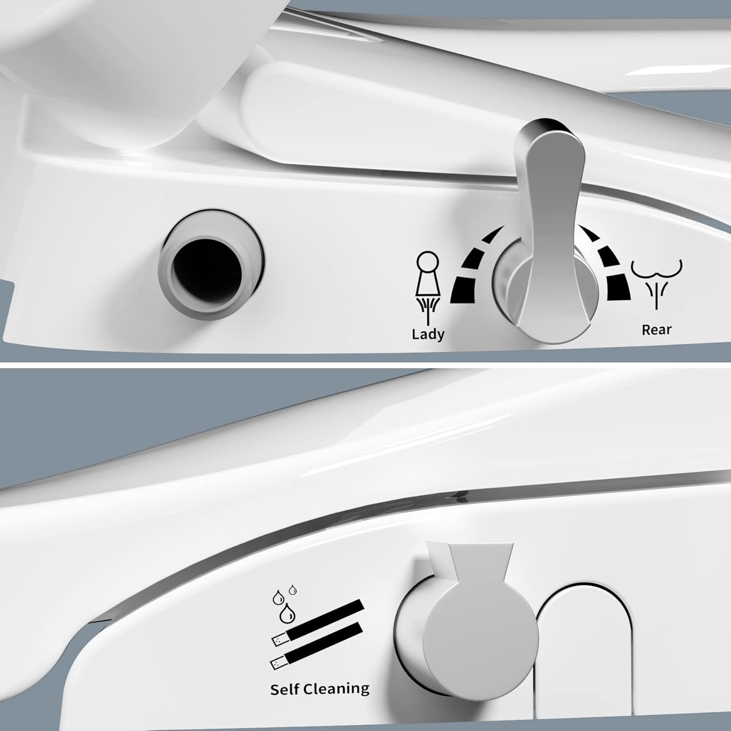 Best Deal Product Hibbent Bidet Toilet Seat,Bidet Toilet Attachment,Elongated Toilet Seat with Separated Self Clean Knob,Bidet Parts,Non-Electric Dual Nozzles,Bidet Sprayer,ON/OFF Metal T Adapter Included (SC206) Featured Product Hibbent Bidet Toilet Seat,Bidet Toilet Attachment,Elongated Toilet Seat with Separated Self Clean Knob,Bidet Parts,Non-Electric Dual Nozzles,Bidet Sprayer,ON/OFF Metal T Adapter Included (SC206)