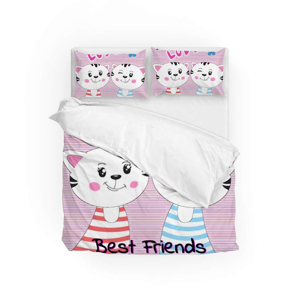 Parure de lit CHEHONG pour chambre à coucher cocooning avec housse de couette Queen Size