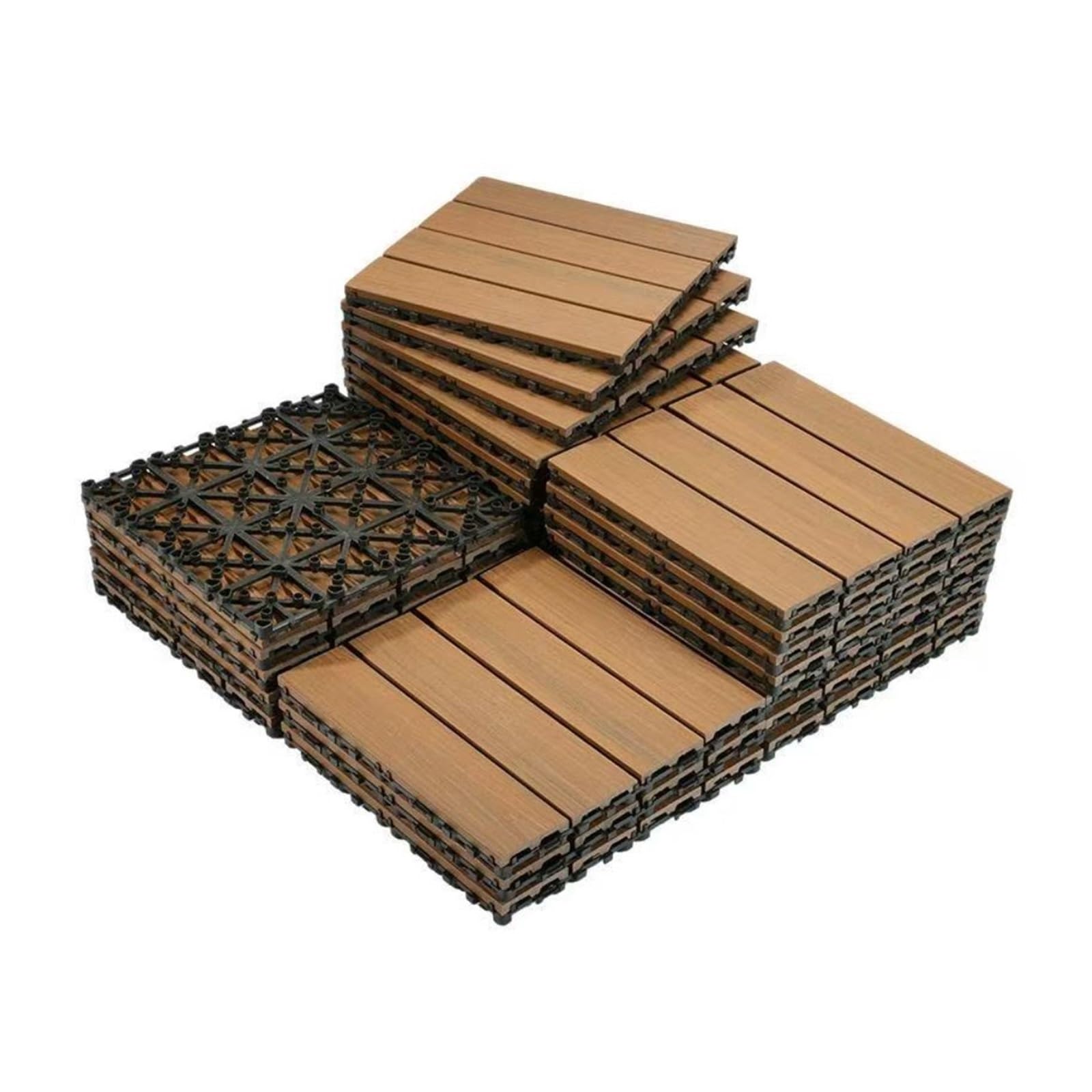 Piastrelle for pavimenti in legno ad incastro Pavimentazione esterna anticorrosione for balcone Terrazza Cortile Pavimentazione a terra Pavimentazione impermeabile