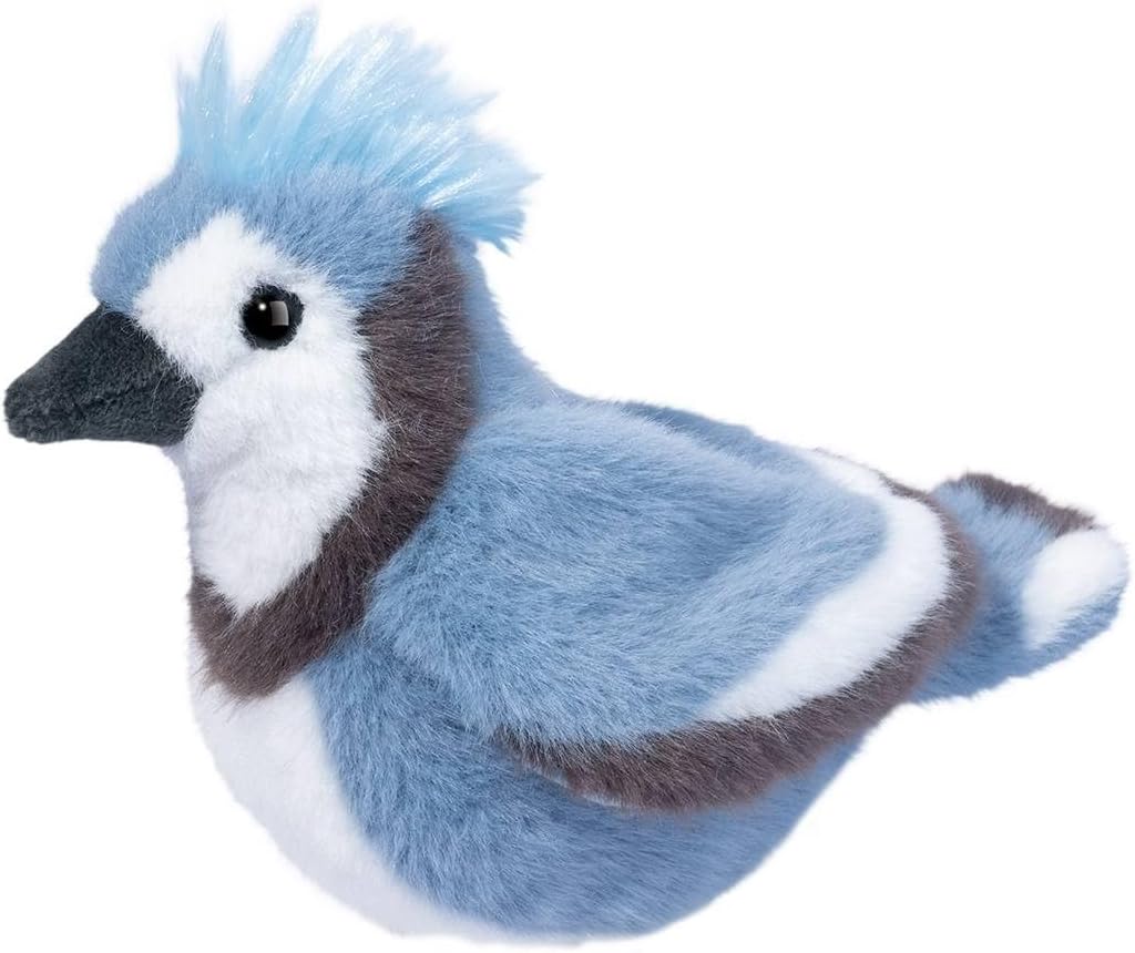 Douglas Denim Blue Jay Bird Plush Stuffed Animal | 8-Inch Long