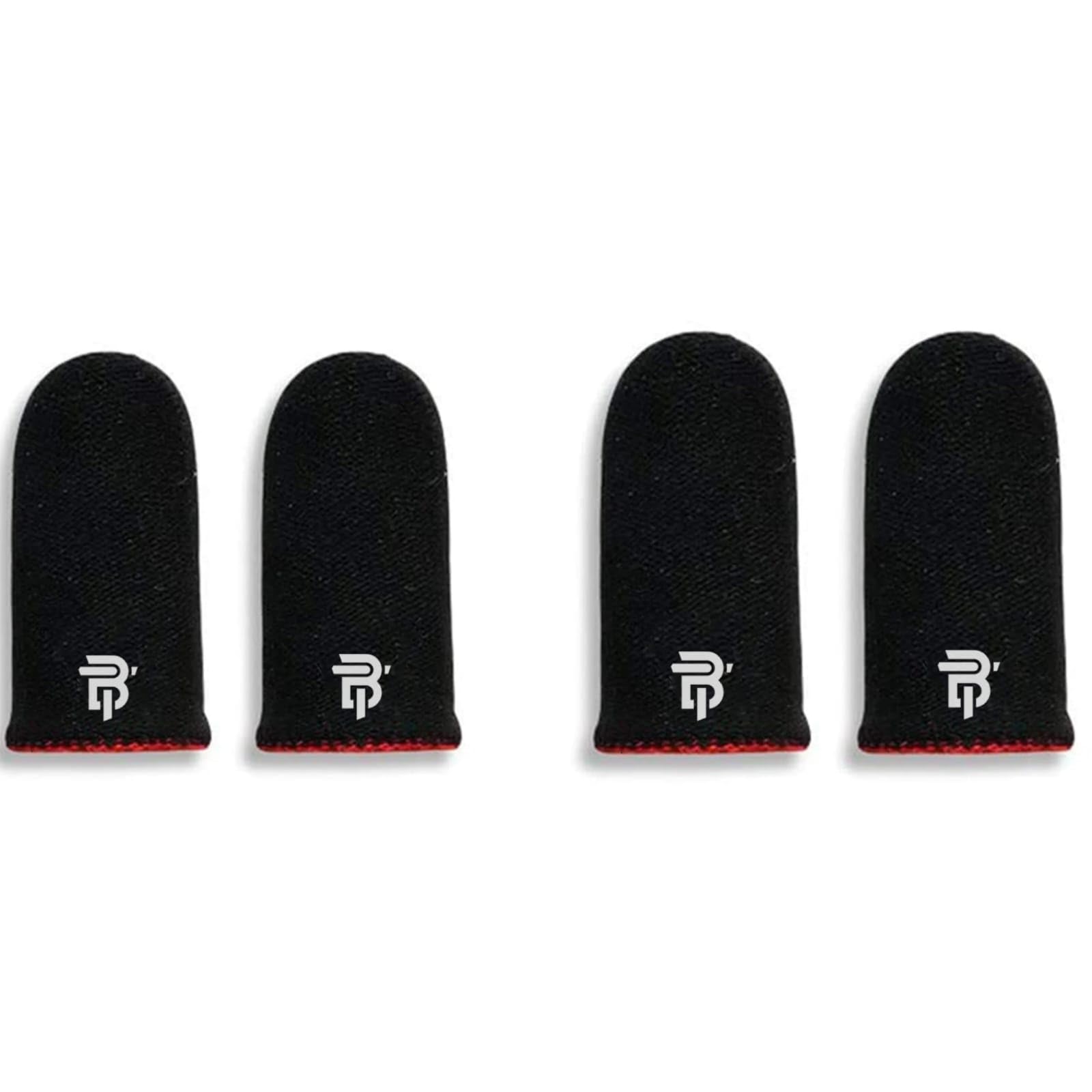 Bright TECH Best Gaming Experience Thumb & Finger Sleeve(Cotton) Anti-Sweat and Breathable for BGMI and PUBG Mobile Game, Cod,Freefire & Fortnite -2 Pack of 4 Pair- Black