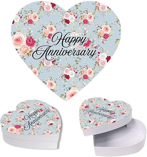 Miniatura 8 de Andaz Press Caja de regalo en forma de corazón para el día de San Valentín con tapa caja de corazón arcoíris caja de cartón para golosinas dulces