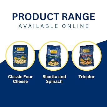 Corabella Four Cheese Tortellini Pasta, Non GMO | Classic Four Pure Cheese | No Preservatives - Premium Ingredients Italian Flavor - Made In Italy - 8-oz (Pack of 12)