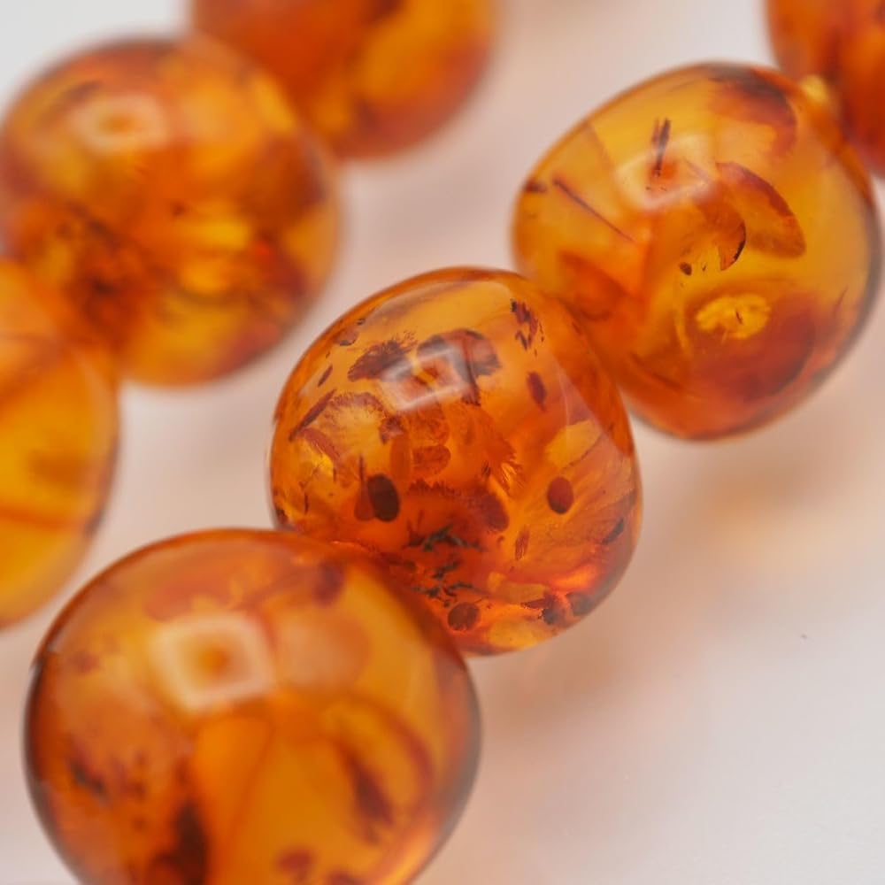 Amazon | G208 大粒 琥珀 コハク ネックレス デザイン | ネックレス 通販