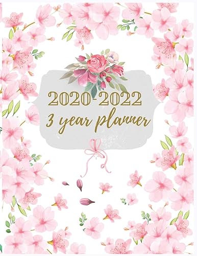3 Year Planner: Cherry Blossom Planners: 3 Year Planner - 2020-2022 3 Year Monthly Planner 8.5 x 11 - Planners - Planner 2020-2022 - Planner Monthly - ... Planner and Organizer, Planner Calendar.