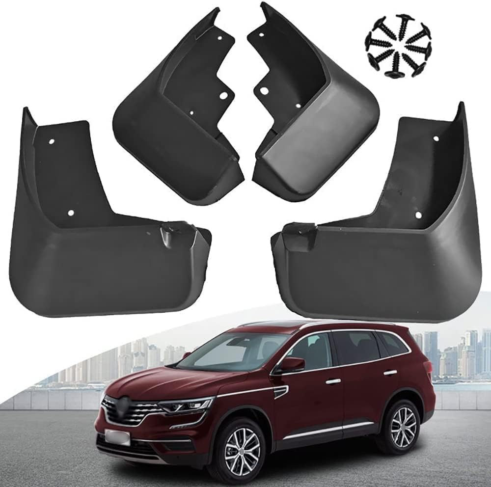 Weiyh Normal No Drill Mud Flaps For Car Front Rear Wheel For Renault Koleos 2017-2019