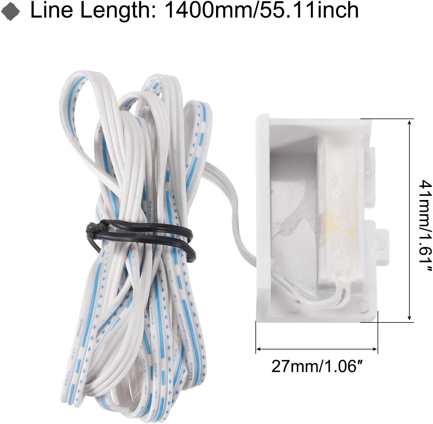 MECCANIXITY Ice Full Switch Sensor for Ice Maker Magnet Door Panel Switch 140cm Three Lines White
