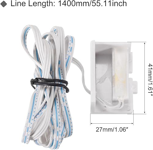 Miniatura 2 de MECCANIXITY Sensor de interruptor completo de hielo para máquina de hielo Imán Panel de puerta Interruptor 55.1 in tres líneas blanco