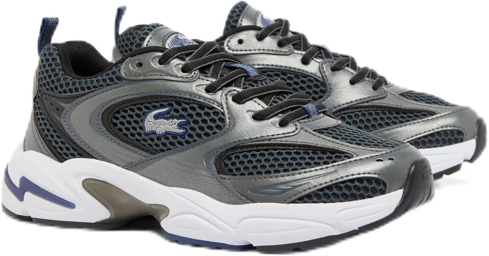 Amazon.com | Lacoste Womens Storm 96 2K Sneaker, DK Gry/NVY, 6