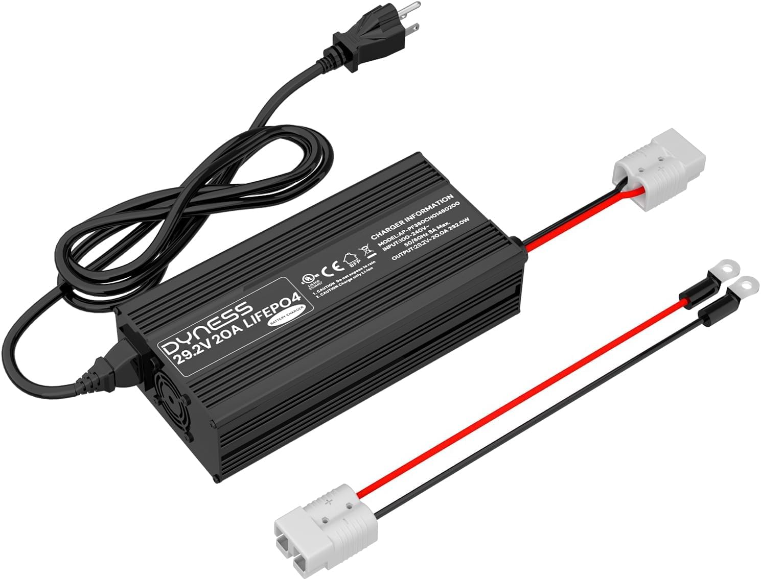 LiFePO4 ładowarka do akumulatorów LiFePO4, 29,2 V, 20 A, 3-stopniowa automatyczna, inteligentna ładowarka litowa LiFePO4, odpowiednia do akumulatorów litowych 24 V (25,6 V) z pełną ochroną