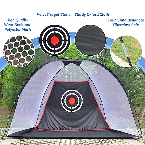 Golf Net, Golf Hitting Net, Golf Practice Net For Backyard, Golf Driving Net For Backyard, Golf Net For Indoor Use, Golf Net For Garage, Golf Practice Net Indoor, 10X7X6Ft Golf Net With Target And Bag #TOP1