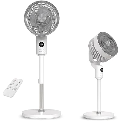 リビング扇風機 DCモーター 360度首振り 【2025強化版 節電対策 マイナスイオン】 扇風機 静音設計 卓上扇風機 上下左右自動首振り 省エネ マイナスイ …