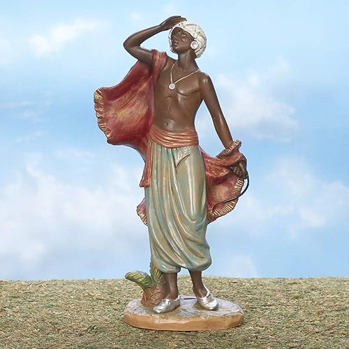 Fontanini por Roman, Samsom The Camel Driver, colección de 12 pulgadas, figura de Belén, fabricada en Italia